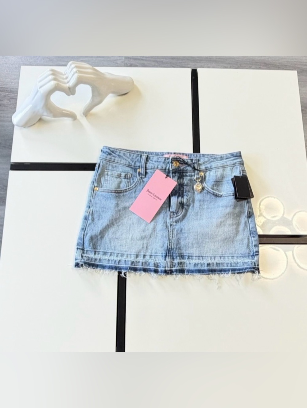 🎀 ✨ NWT Juicy Couture Y2K Style Denim Mini Skirt - Size 3/26 ✨🎀 - Picture 3 of 13